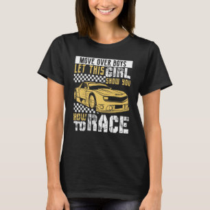 Car Racing Checkered Flag Automobile Female Motor T-Shirt