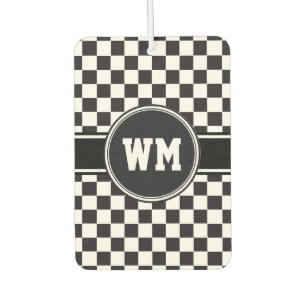 Car Racing / Chess Pattern + your backgr. & ideas Air Freshener