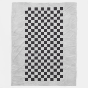 Car Racing / Chess Pattern + your backgr. & ideas Fleece Blanket