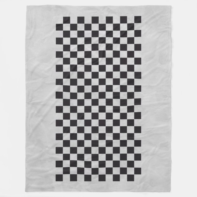 Car Racing / Chess Pattern + your backgr. & ideas Fleece Blanket (Front)