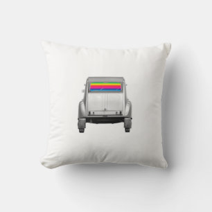 Car + rainbow cushion