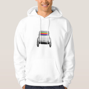 Car + rainbow hoodie
