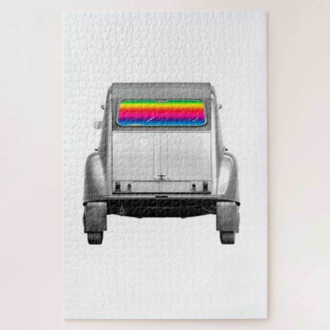 Car + rainbow jigsaw puzzle (Vertical)