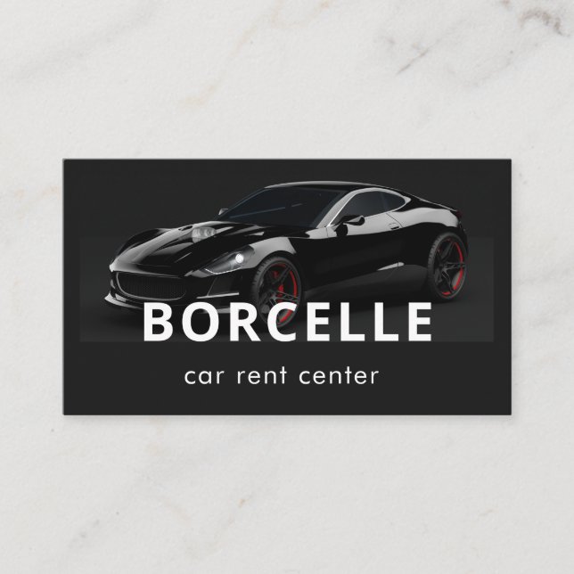 Car Rental And Driver Service | Luxury  Business Card (Front)