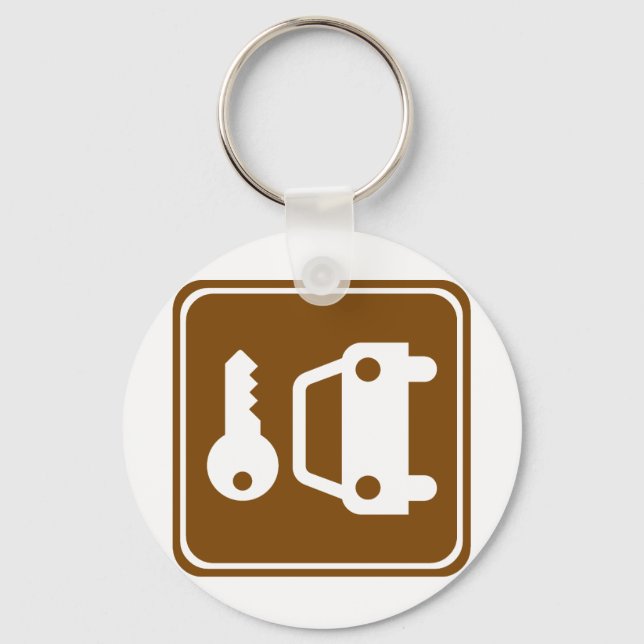 Car Rental Highway Sign Key Ring (Front)