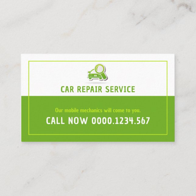 Car Repair Services | Professional Business Card (Back)