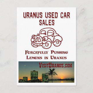 Car Sales Postcard