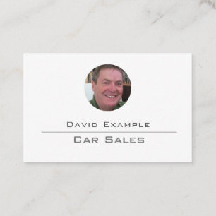 Car Sales with Photo of Holder Business Card