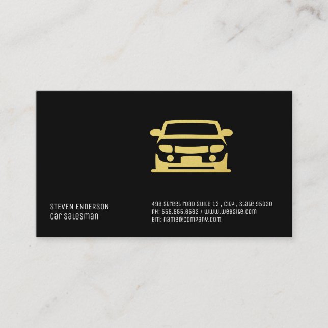 Car Salesman | Car Icon Business Card (Front)