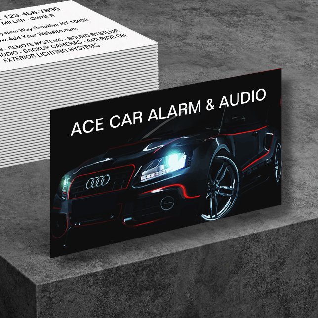 Car Security And Sound Systems Business Card (Creator Uploaded)