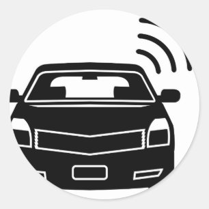 Car sensor Satellite link Wifi Classic Round Sticker