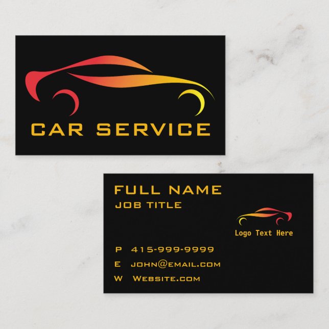  car service Business card (Front/Back)