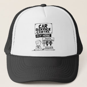 Car Service Centre Mechanics and Shock Absorbers Trucker Hat