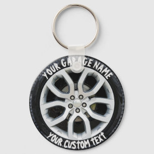 Car Service Repair Garage Owner Tire Wheel Custom Key Ring