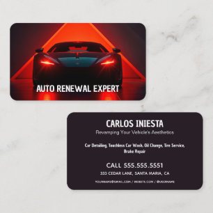 🚗 Car Services Detailing Auto Care Business Card