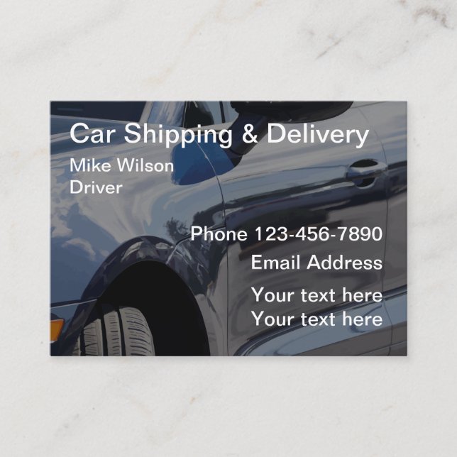Car Shipping & Delivery Business Card (Front)