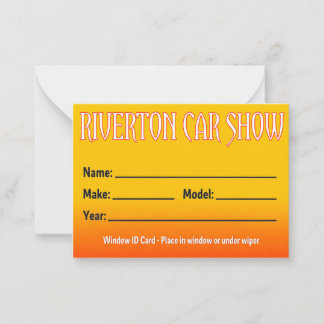 Car show card