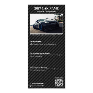 Car Show Modification List Rack Card