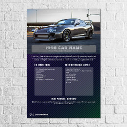 Car Show Spec board carbon texture Poster