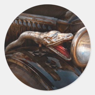 Car - Steamer - Snake Charmer Classic Round Sticker
