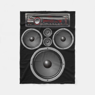 Car Stereo Speakers System Audio Halloween Costume Fleece Blanket