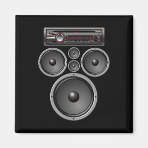 CAR STEREO SPEAKERS SYSTEM AUDIO HALLOWEEN COSTUME MAGNET