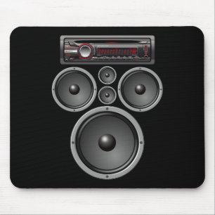 CAR STEREO SPEAKERS SYSTEM AUDIO HALLOWEEN COSTUME MOUSE PAD