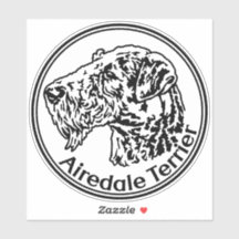 car sticker Airedale Terrier