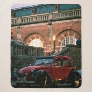 Car street old vintage style road sherpa blanket