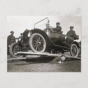 Car Stunt Postcard