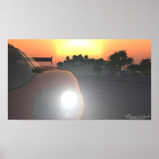 Car Sunset Poster