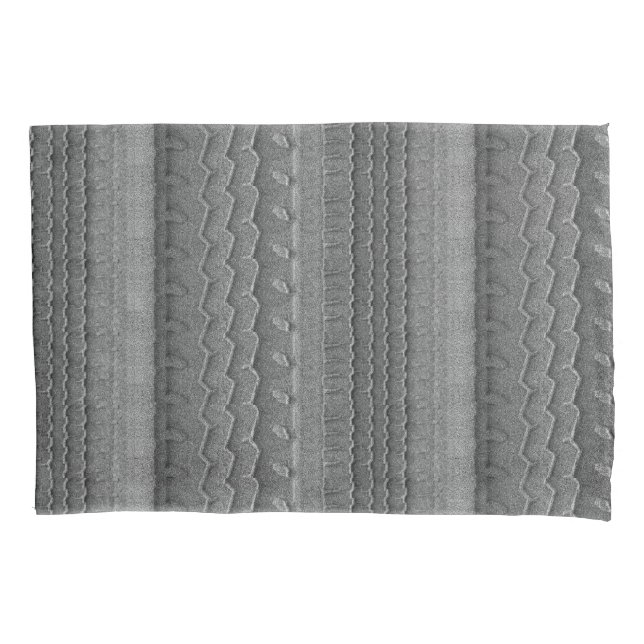 Car Tire Tracks on Beach Grey Pillowcase (Front)