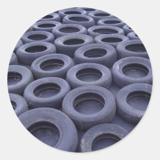 Car Tires Classic Round Sticker