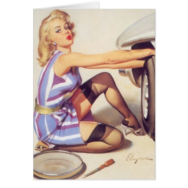 Car Trouble A Vintage Pinup (Front)