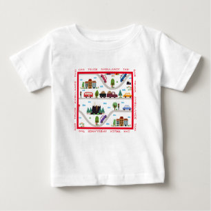 Car Truck Ambulance Taxi City Scape Baby T-Shirt