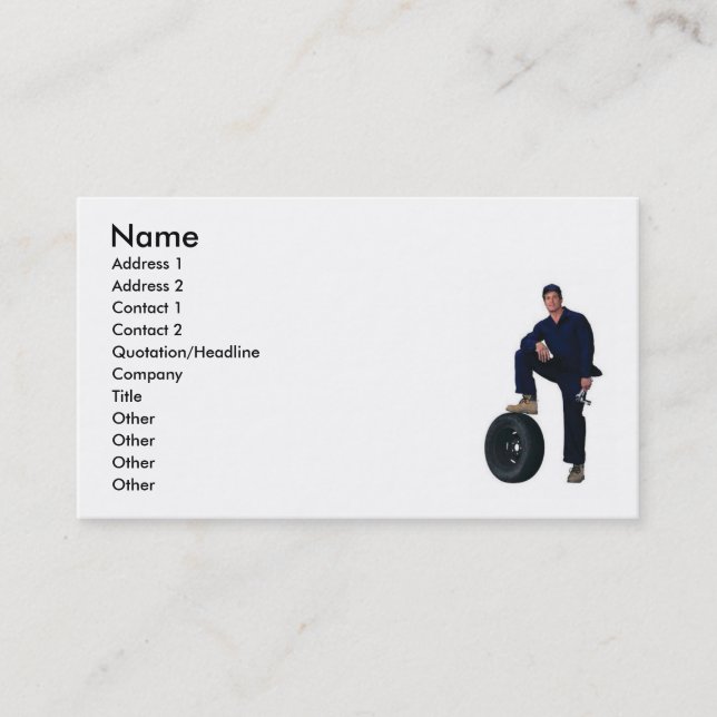 Car tyre Business Card (Front)