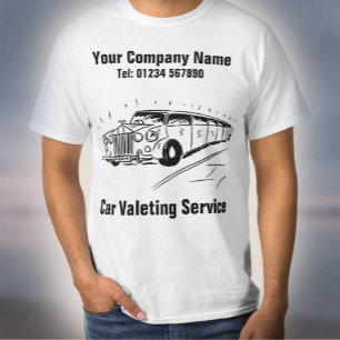 Car Valeting Service - With Name & Contact Details T-Shirt