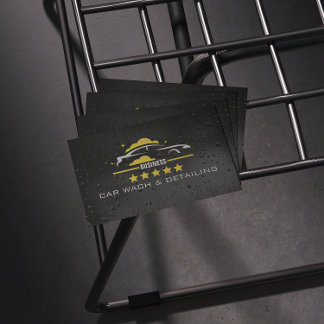Car Wach & Auto detailing rofessional Water black Business Card