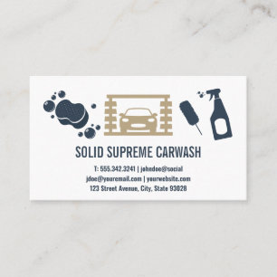 Car Wash and Detailing   Car Cleaner Business Card