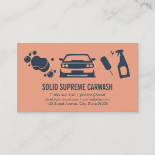 Car Wash and Detailing Cleaning Service Business Card