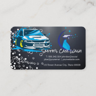 Car Wash   Auto Car Cleaning Shop   Soap Business Card