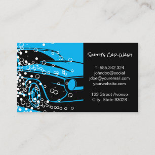 Car Wash Auto Car Detailing Cleaning Service B Business Card