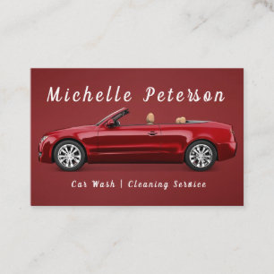 Car Wash   Auto Car Detailing   Cleaning Service Business Card