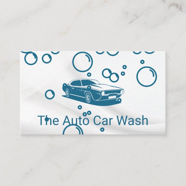 Car Wash | Auto Cleaning Business Card (Front)