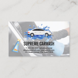 Car Wash   Auto Detailing Interior Exterior Clean Business Card