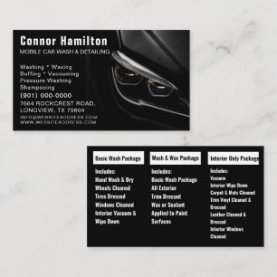 Car Wash Auto Detailing Mobile Automotive Cleaning Business Card