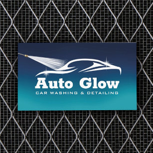Car Wash Auto Detailing Mobile Automotive Cleaning Business Card