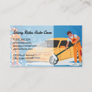Car Wash Cleaners Business Card
