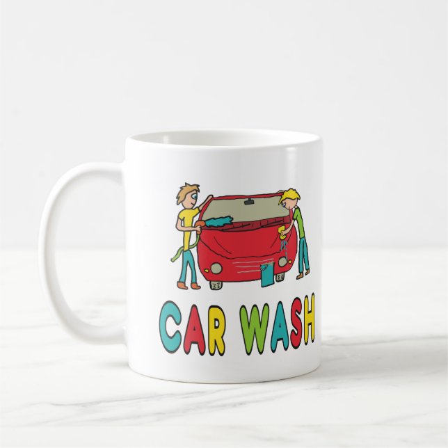 Car Wash Coffee Mug (Left)