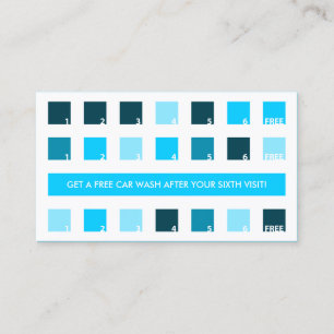 CAR WASH customer appreciation (mod squares) Loyalty Card